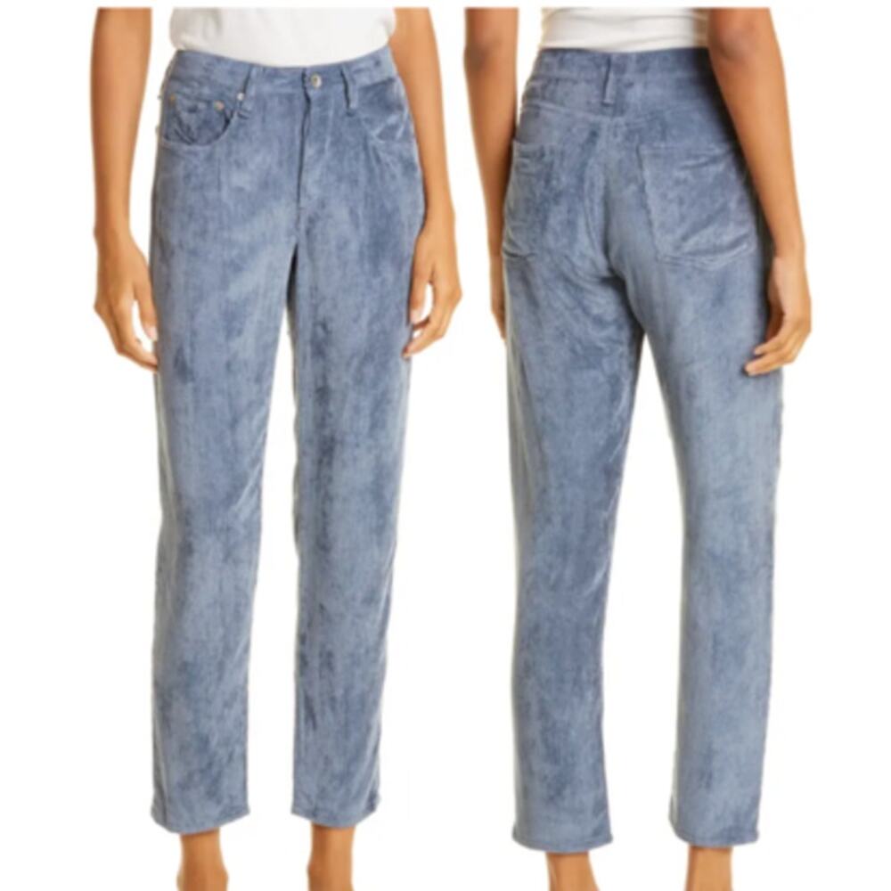 Rag & Bone NWT Rosa Corduroy Pants Classic Fit Blue Size 31 Button Fly Mid Rise